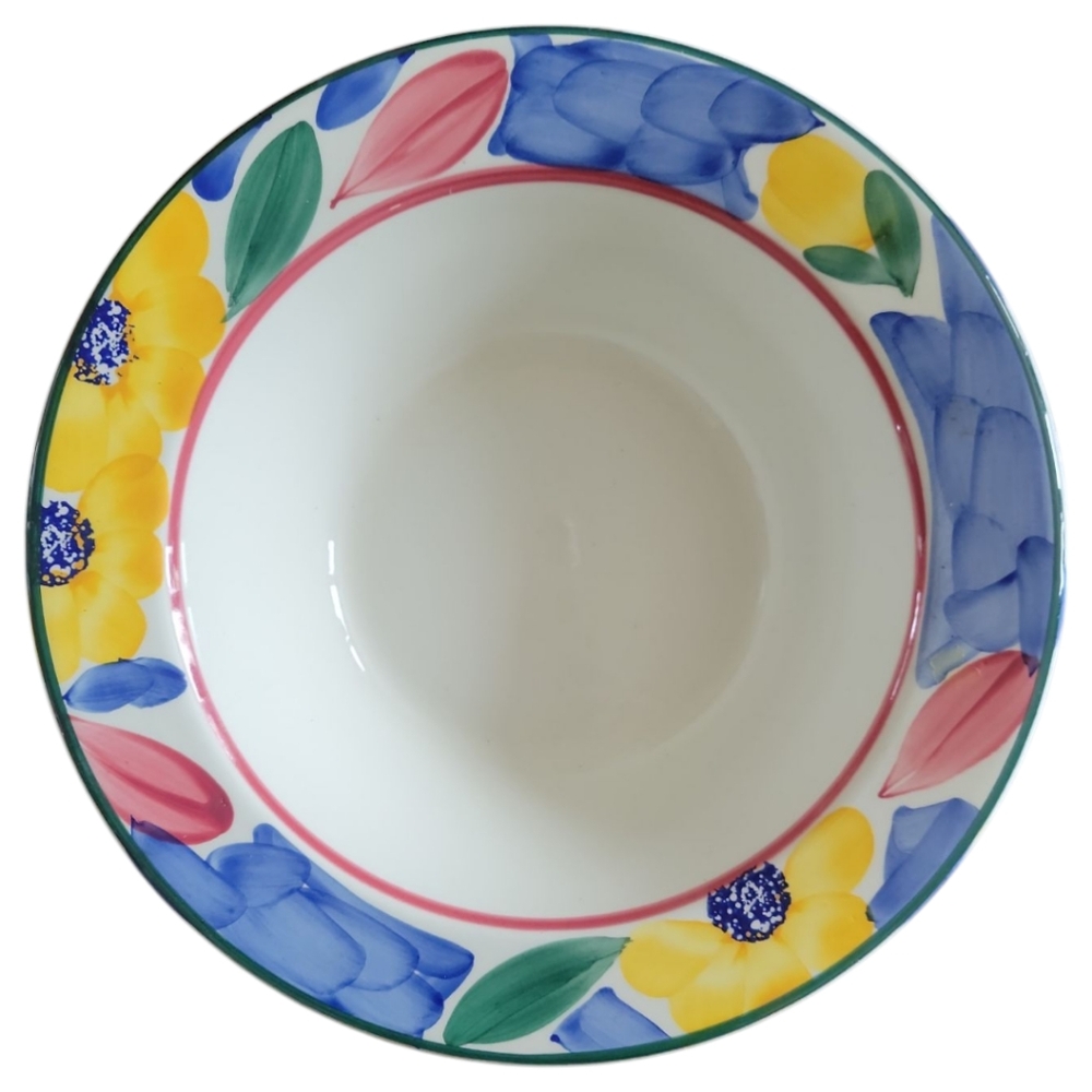 Vtg Pier 1 Luncheon/Serving Vegetable Fruit Bowl Handpainted Italy